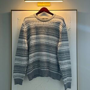 Express Charcoal and Light Gray Knit Pullover